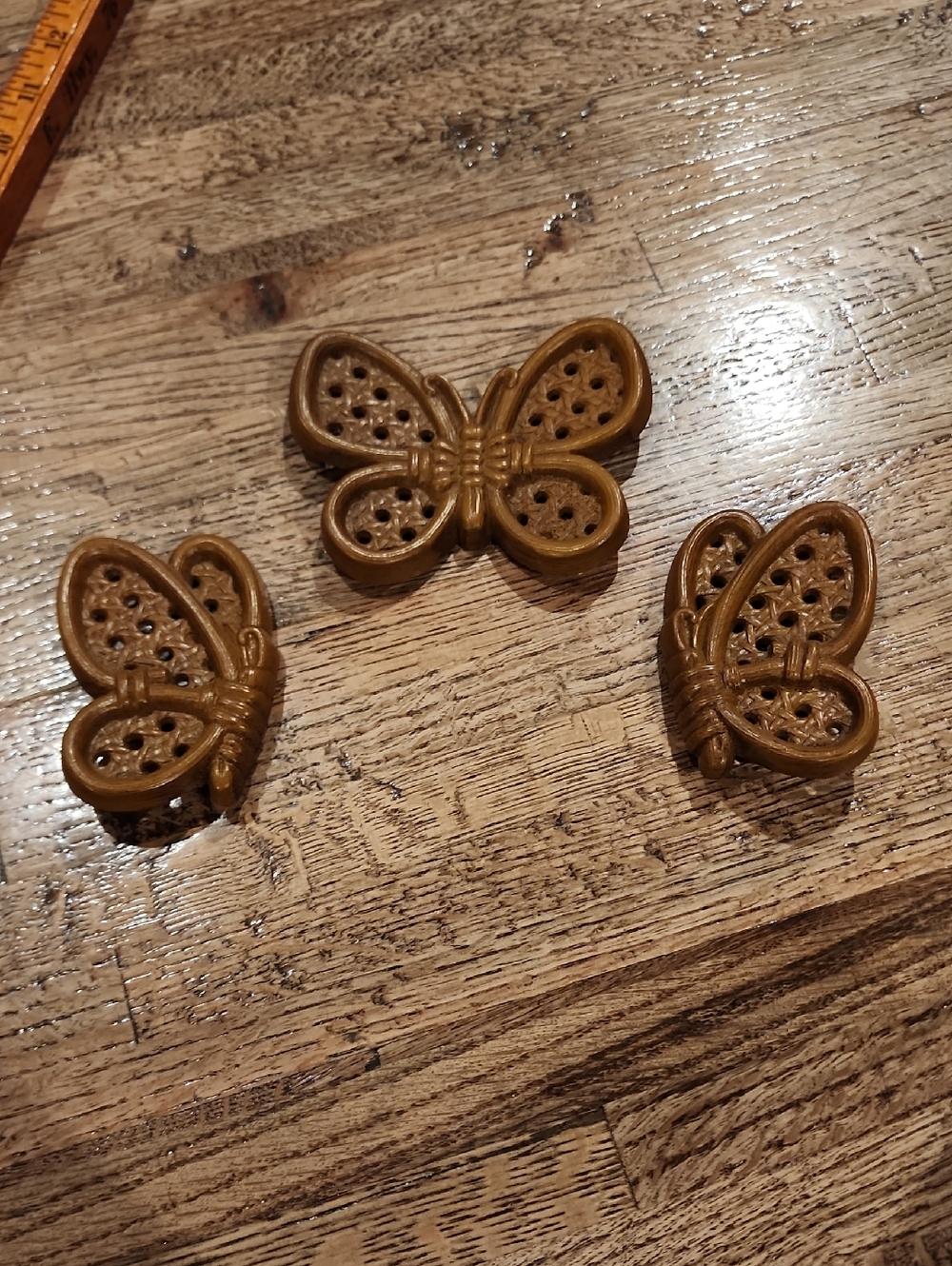 Vintage Burwood MCM Butterflies Set Of 3